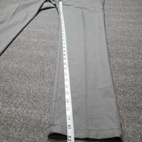 Haggar H26 Pants Mens 30x32 Gray‎ Dress Slacks Polyester Flat Front Classic - Picture 2 of 9